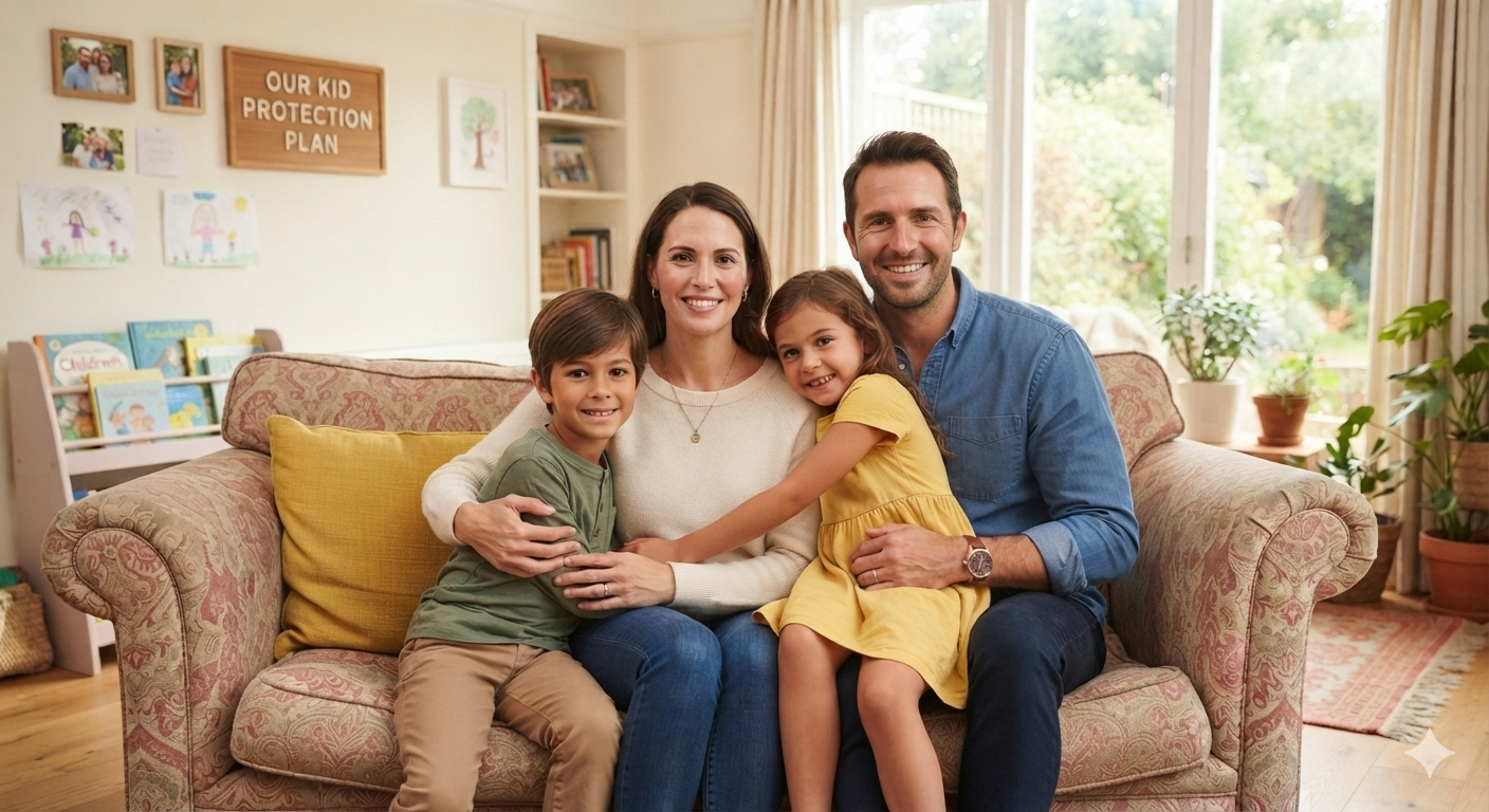 Portrait of a Florida family in a modern estate setting