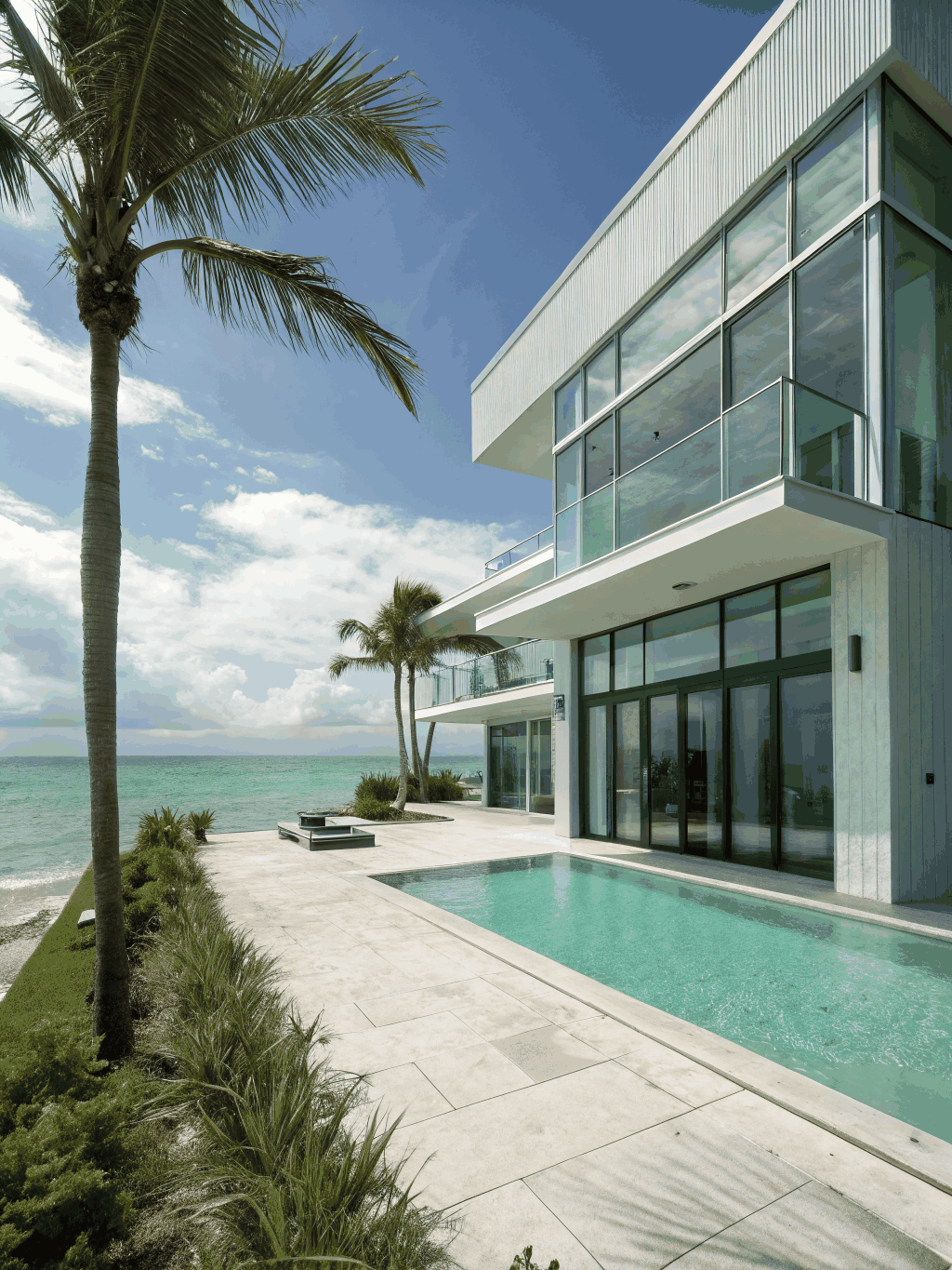 Secure and sophisticated coastal Florida estate exterior