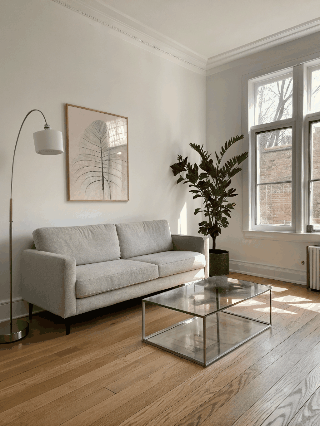 Minimalist interior detail reflecting peace of mind and security
