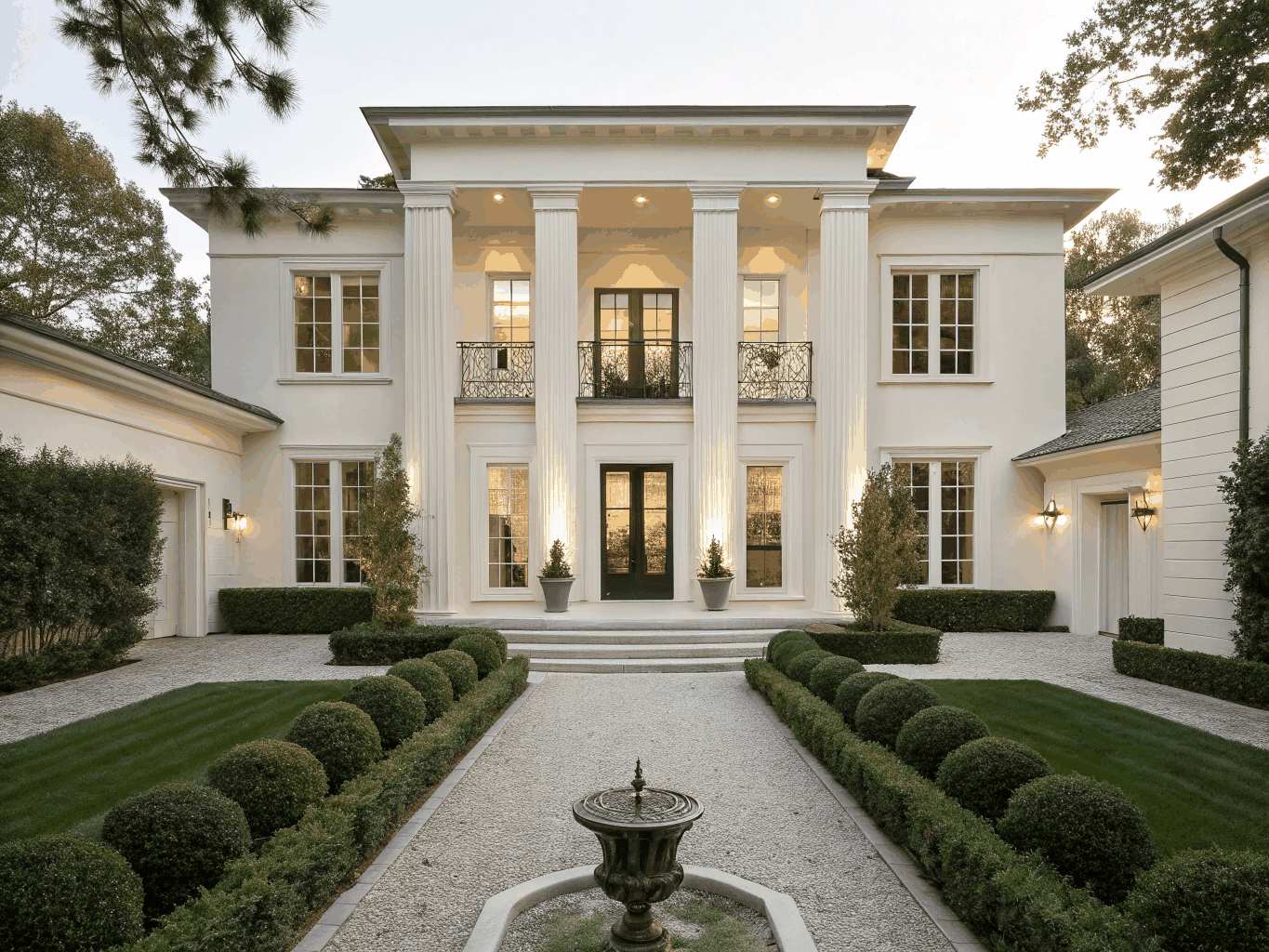 Modern architectural detail of a high-end Florida estate representing wealth preservation